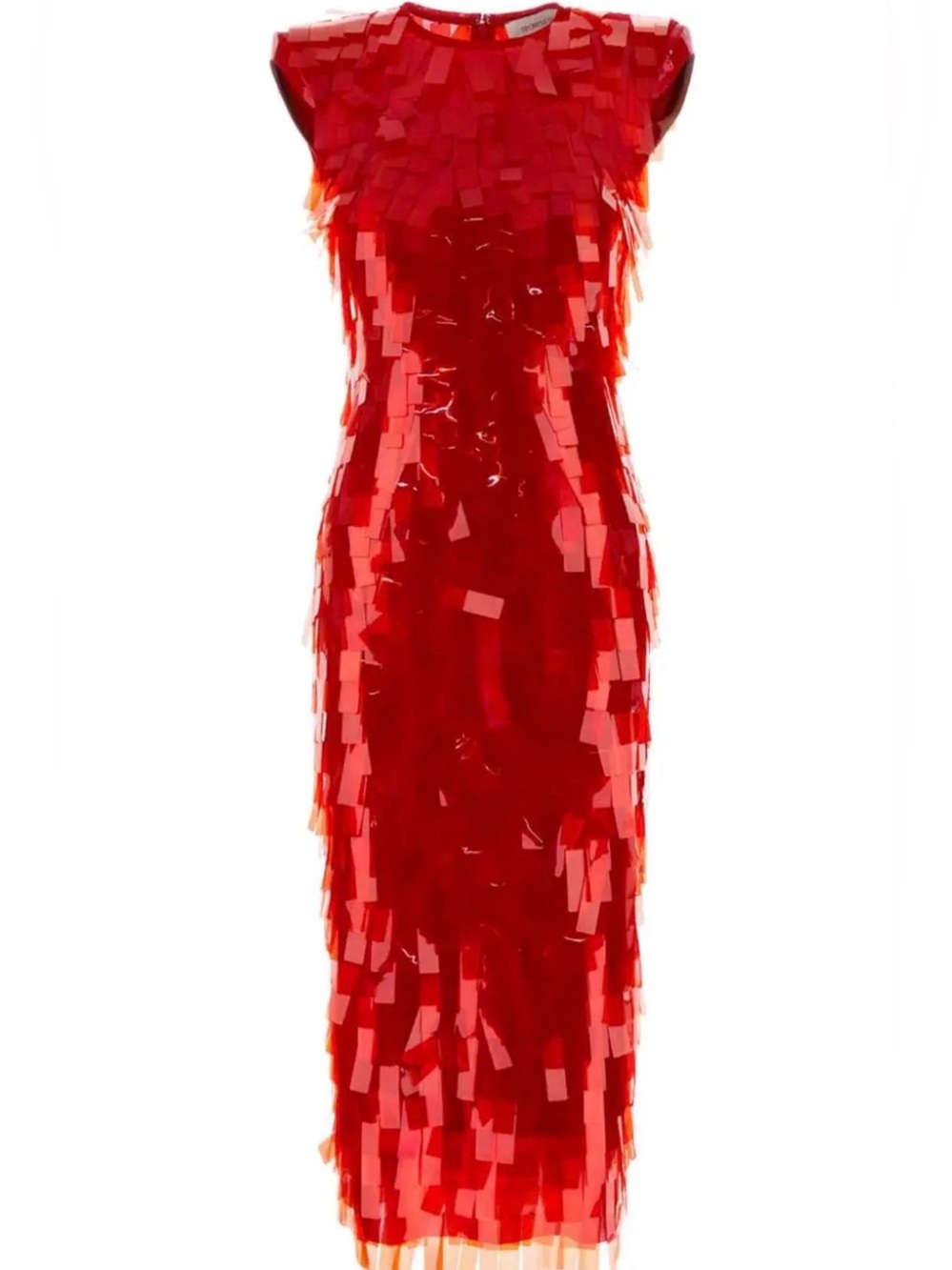 Sportmax Red Sequin Arena Dress